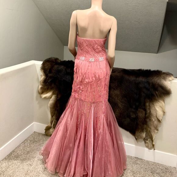 Vintage Style, Multiple Ways to Wear, Stunning Sequins & Beaded Mermaid Gown - Picture 13 of 16